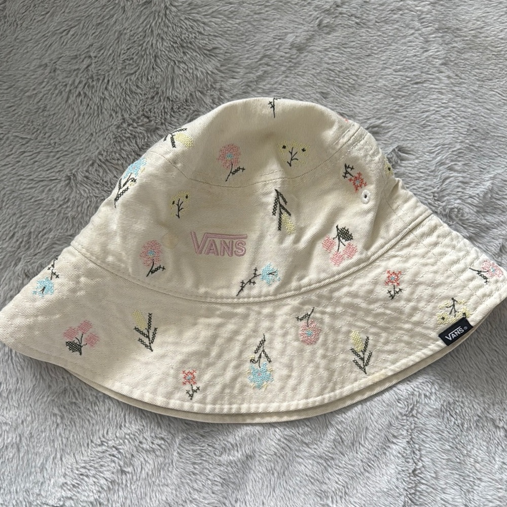 Vans Kids' Cream Floral Bucket Hat
